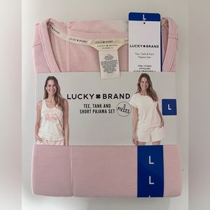 Lucky Brand Tee, Tank, and Short Pajama Set Size L